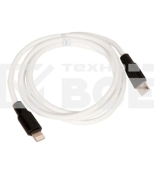 Кабель Type-C HOCO X21 Plus Silicone для Lightning, PD20, 3.0A, длина 1м, белый