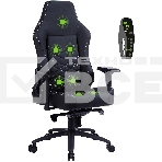 Кресло игровое Cactus CS-CHR-0112BL-M, массажное, с подголовником, черный, фото9