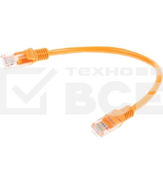 Патч-корд Premier PP12-0.25M/O 1000Гбит/с UTP 4 пары cat.5E CCA molded 0.25м оранжевый RJ-45 (m)-RJ-45 (m)