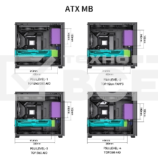 Корпус без блока питания Case JONSBO D41 STD SCREEN, Midi-Tower, TG, no fans, 1xUSB-A 3.2 + 1xUSB-C 3.2, ATX, mATX, mITX Black