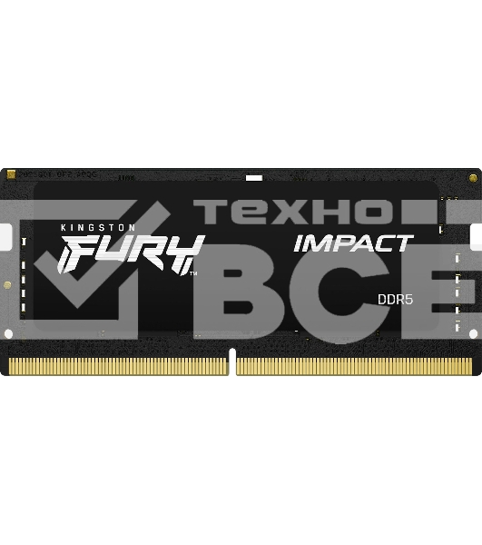 Оперативная память Kingston Fury Impact, DDR5, 8GB (1x8GB), 4800MHz, CL38 SO-DIMM