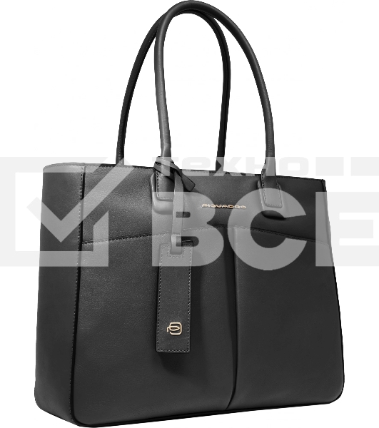 Сумка для ноутбука женская Piquadro Ashley BD6461W134/N, натур.кожа, черный