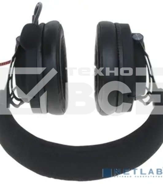 Гарнитура проводная игровая Defender Aspis Pro, для компьютера и игровых консолей, накладные, черный/красный