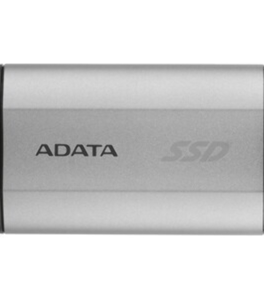Внешний SSD ADATA SD810, 1TB, USB 3.2 Gen 2x2 Type-C, R/W 2000/2000, серебристый