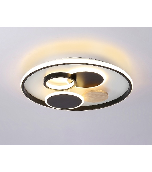 Светильник Ambrella light FL4802 WH/BK белый/черный 3000K-6400K 70W D500*95 (ПДУ ИК)