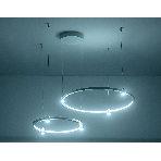 Подвесной светодиодный светильник Ambrella light FL5521/2+6 WH белый 45W 3000K/4200K/6400K D600/400*1300 (без ПДУ), фото 1