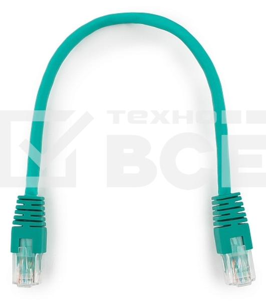 Патч-корд UTP Cablexpert  кат.6, 0.25м, литой, многожильный (зелёный)