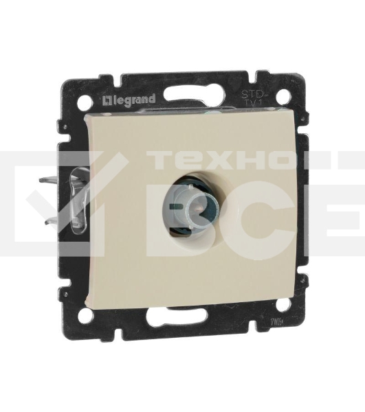 Розетка телевизионная Legrand 774329 TV Valena звезда 1,5Дб 2400МГц (слоновая кость)