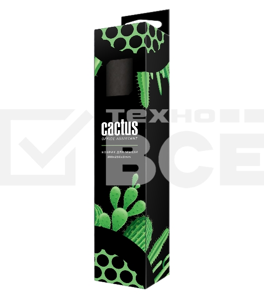 Коврик для мыши Cactus CS-MP-DWM Средний черный 300x250x3мм