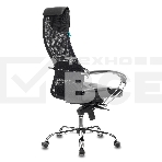 Кресло руководителя Бюрократ CH-609SL/BLACK TW-01 TW-11 черный, спинка сетка, искусст.кожа/ткань, крестовина хром, фото5