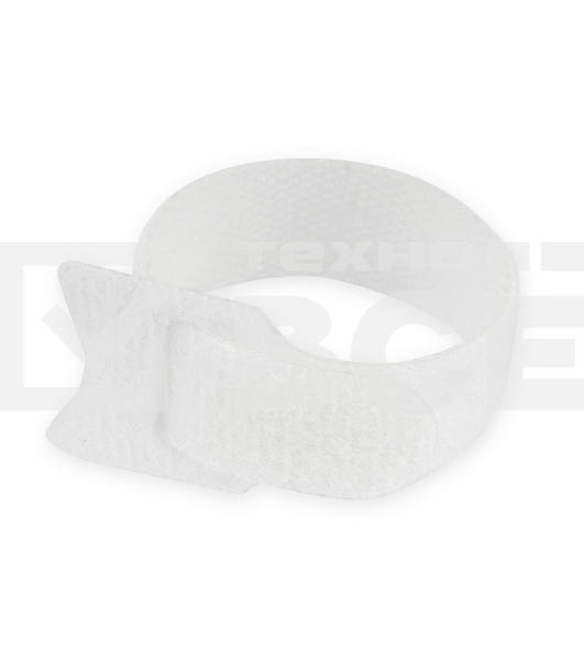 Хомуты-липучки на основе ленты Velcro® VT-110x11WT  110 x 11 мм, белые (12 шт.)