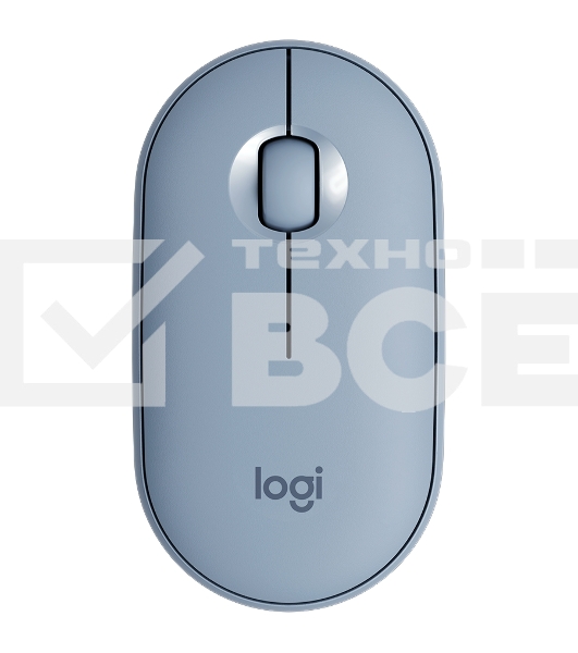 Мышь беспроводная Logitech Pebble M350 серый, 1000 dpi, радиоканал, Bluetooth, USB, кнопки - 3