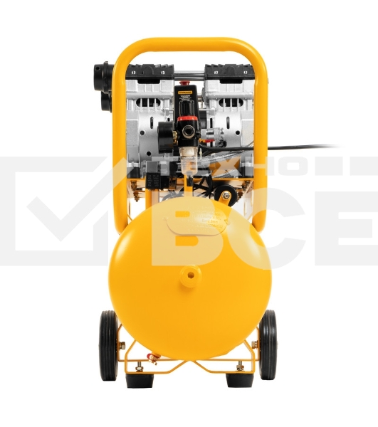 Компрессор безмаслянный малошумный DLS 1500/50, 1500 Вт, 2х750, 50 л, 260 л/мин  Denzel