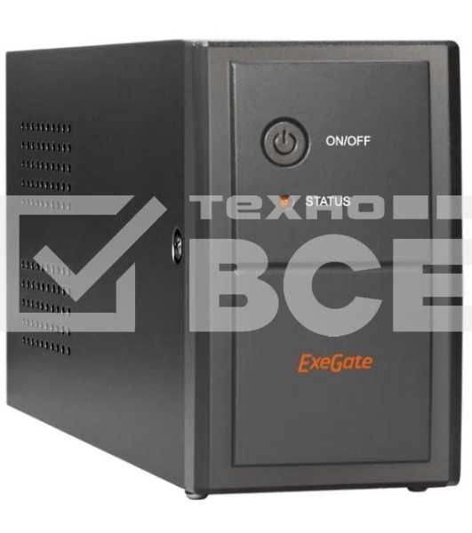 Источник бесперебойного питания ExeGate EP285474RUS Power Back BNB-850.LED.AVR.EURO.RJ.USB <850VA/480W, LED, AVR,2 евророзетки, RJ45/11, USB, Black>