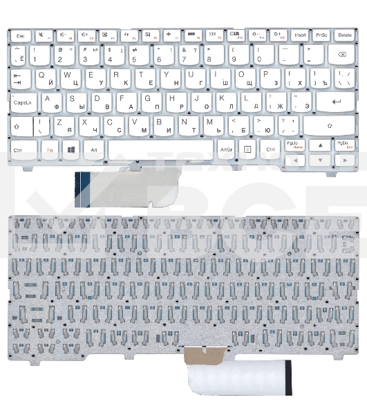Клавиатура для ноутбука Lenovo IdeaPad 100S-11IBY белый без рамки