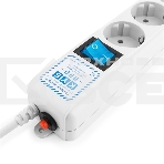 Фильтр-удлинитель Power Cube PRO, 1,9 м, LC контур, 16А/3,5кВт Surge protector Power Cube Pro 1,9 m, LC circuit, 6 outlets (белый) 16A / 3,5kVt, фото2