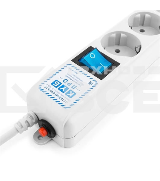 Фильтр-удлинитель Power Cube PRO, 1,9 м, LC контур, 16А/3,5кВт Surge protector Power Cube Pro 1,9 m, LC circuit, 6 outlets (белый) 16A / 3,5kVt