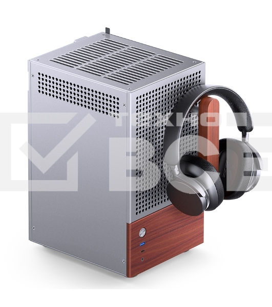 Корпус без блока питания Case JONSBO T6, Desktop SFF, TG, no fan, 1xUSB-A 3.2 + 1xUSB-C 3.2, mITX Silver