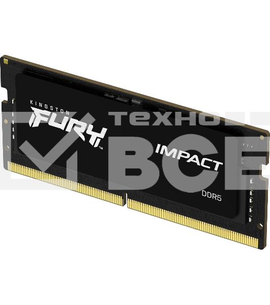Оперативная память Kingston Fury Impact, DDR5, 8GB (1x8GB), 4800MHz, CL38 SO-DIMM