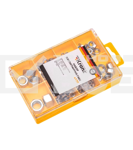 Набор шестигранных гаек Kranz (120 шт/уп)