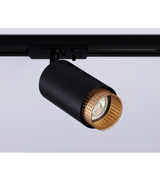 Трековый однофазный светильник Ambrella light GL5162 BK/GD черный/золото GU10 max 12W D60*190