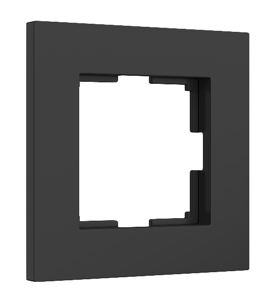 Рамка на 1 пост Slab (черный софт) W0012908