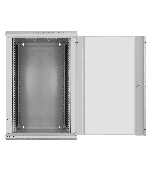 Шкаф телекоммуникационный 19' настенный 18U ExeGate EC-WM-18U.450.G.GREY (19”, 18U, 600x450x901mm (ШхГхВ), передняя дверь закаленное стекло, съемные боковые панели, пыле- и влагозащита IP23, светло-серый RAL 7035, 2 коробки)