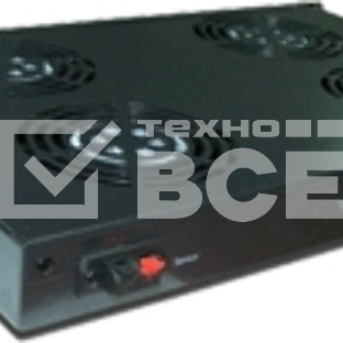 Блок вентиляторов Lanmaster (TWT-CBB-FANB4-RACK-T) 4 вент. с контроллером черный (упак.:1шт)