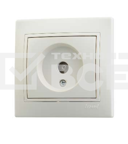 Розетка TV СП Мира проходная крем/крем. Lezard 701-0303-129
