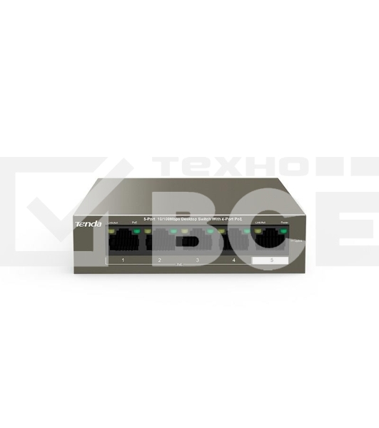 Коммутатор Tenda TEF1105P-4-63W 5PORT 10/100M