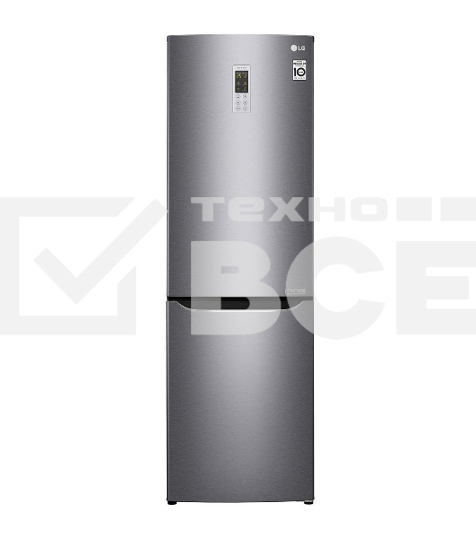 Холодильник LG GA-B419SLGL графит двухкамерный 223/79л морозилка снизу, No Frost