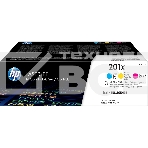 Картридж лазерный комплект HP 210X голубой/пурпурный/желтый (CF253XM) увеличенной емкости, фото2