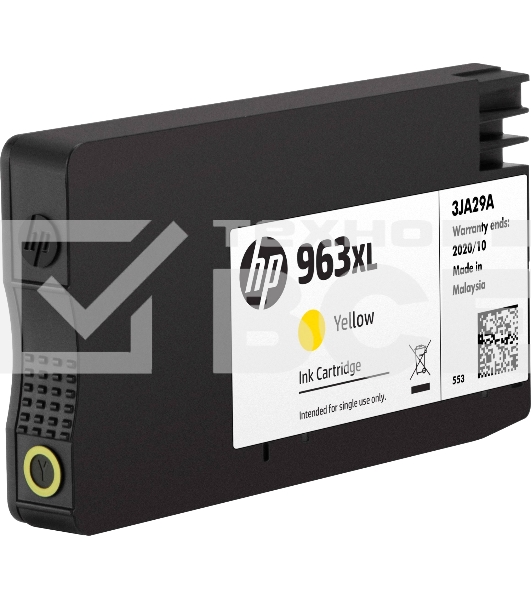 Картридж струйный HP 963XL 3JA29AE желтый увеличенной ёмкости (1600 стр) для HP OfficeJet Pro 9010, 9013, 9020, 9023