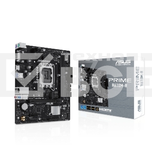 Материнская плата ASUS PRIME H610M-R-SI, LGA 1700, Intel H610, 2xDDR5, 4xSATA, 1xM.2, 1xPCIe 4.0 x16, 1x1Gb LAN, 2xUSB-A 2.0, 2xUSB-A 3.2 Gen 1, 1xVGA, 1xHDMI, 1xDP, 3x3.5 мм, 1xRS-232, 1xLPT, 7.1, mATX