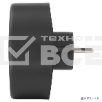 Разветвитель электрический ЭРА SPx-2e-B на 2 розетки с заземл. 16А черный, фото 1