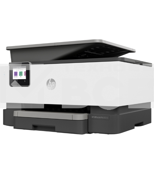 МФУ струйный HP OfficeJet Pro 9013 AiO Printer, A4, цветной, печ. до 32/18 стр/мин. (ч/б/цв.), скан. до 8 стр/мин., 1200 x 4800 dpi (печ.), 1200x1200dpi (скан.), USB, RJ-45, Wi-Fi