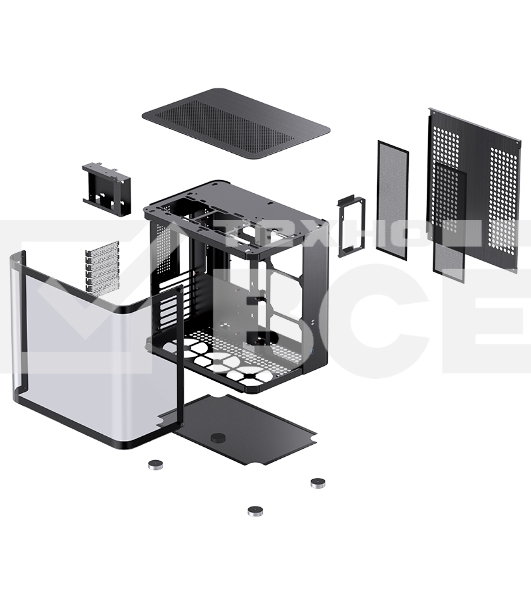 Компьютерный корпус JONSBO TK-2 Black ATX без БП, mini-ITX, micro-ATX, ATX, черный
