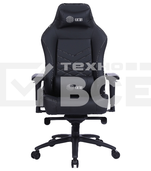 Кресло игровое Cactus CS-CHR-0112BL-M, массажное, с подголовником, черный