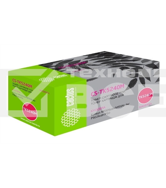 Картридж лазерный Cactus CS-TK5240M пурпурный (3000стр.) для Kyocera Ecosys M5526cdn/M5526cdw/P5026cdn/P5026cdw