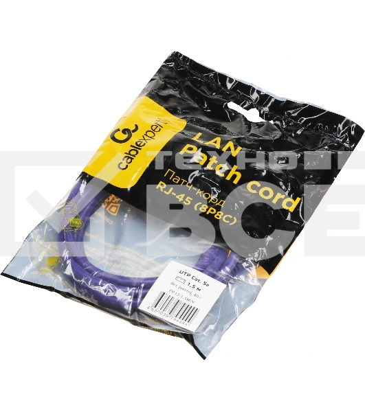 Патч-корд Premier PP12-1.5M/V 1000Гбит/с UTP 4 пары cat.5E CCA molded 1.5м фиолетовый RJ-45 (m)-RJ-45 (m)