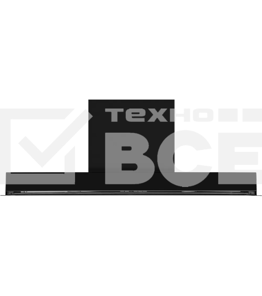 Встраиваемая вытяжка Kuppersberg NANCY S 90 Black, 90 см, таймер, дисплей, производительность 850 м3/ч, 5 скоростей, турбо режим, механическое кнопочное управление, дисплей, уровень шума 42дБ, High-Tech, LED освещение, цвет черный