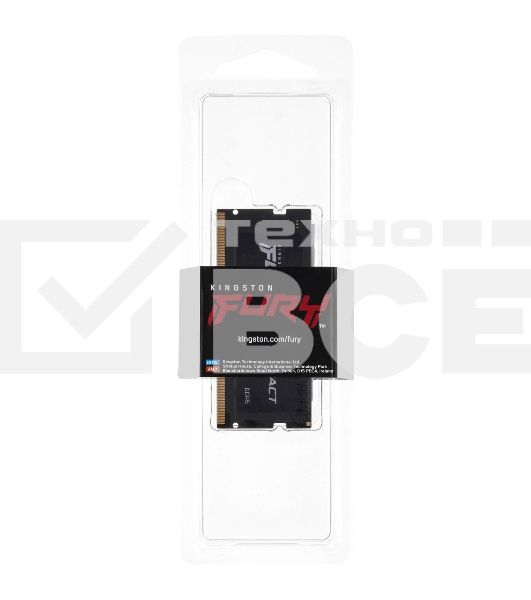 Оперативная память Kingston Fury Impact, DDR5, 8GB (1x8GB), 4800MHz, CL38 SO-DIMM