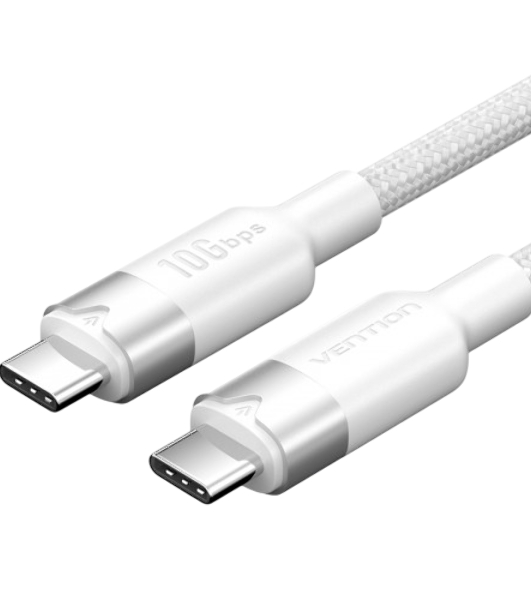 Кабель Vention USB 3.2 Gen2 CM/CM - 1м. белый 5А PD100W, шт.