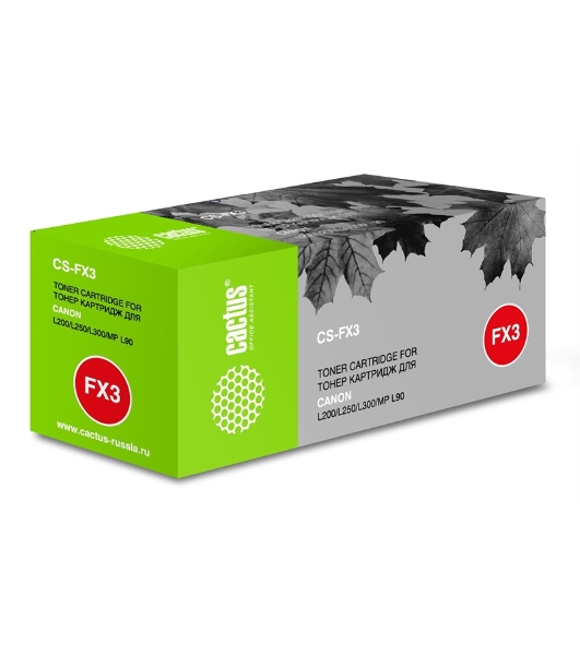 Картридж лазерный Cactus CS-FX3 черный (2700 стр.) для Canon L200/L250/L300/MP L90