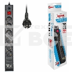 Сетевой фильтр Buro BU-SP3_USB_2A-B 3м (6 розеток) черный (коробка), фото6