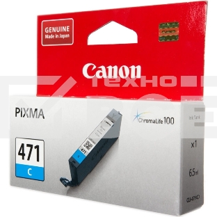 Картридж струйный Canon CLI-471C (0401C001) голубой, 7 мл, до 311 стр. A4, для PIXMA MG5740/MG6840/MG7740/ TS5040/TS6040/TS8040/TS9040 (CLI471C)
