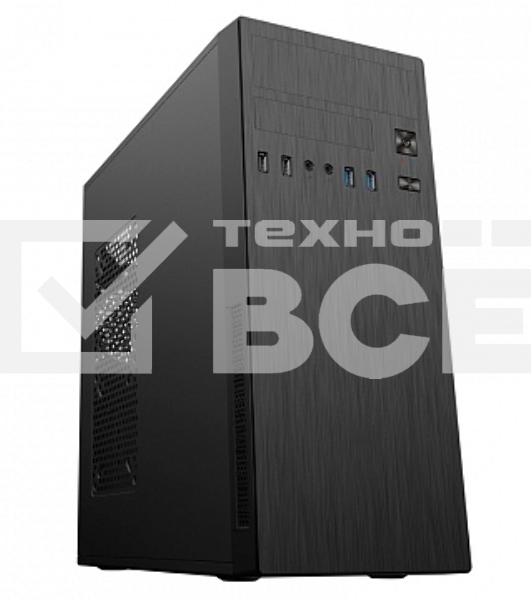 Компьютерный корпус MidiTower Powerman DA812BK Black PM-500ATX-F 2*USB 2.0+2*USB 3.0 Audio ATX