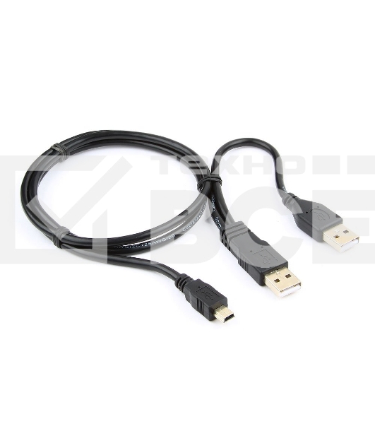 Кабель Gembird/Cablexpert CCP-USB22-AM5P-3 USB 2.0 Pro Кабель , 2xAM/miniBM 5P, 0.9м, экран, черный 