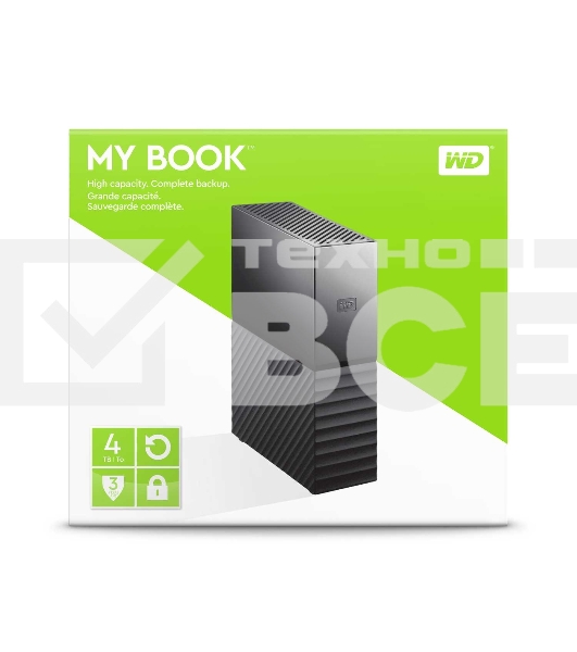 Накопитель на жестком магнитном диске WD Внешний жёсткий диск WD My Book (New) 4ТБ 3,5