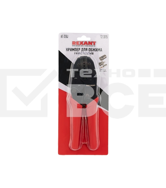 Кримпер Rexant HT-301 J для обжима F и BNC разъемов RG-174, RG-179, Fiber Optic